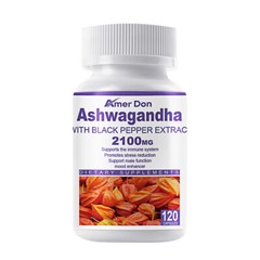 KSM-66 Ashwagandha 2100mg 120 Caps Supports Energy, Reduces Anxiety, Relaxation
