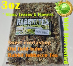 Rabbit Tea,sweet everlasting,old field balsam Pseudognaphalium obtusifolium 3oz