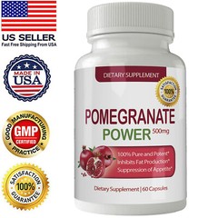 100% Pomegranate Extract 500mg Antioxidant Weight Loss Caps Free Shipping
