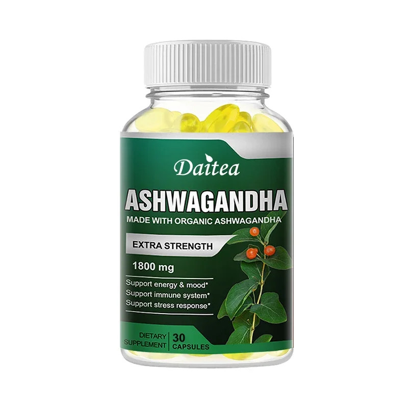 Ashwagandha Root Extract 1800 Mg, Stress Relief, Focus, Brain, Sleep, Energy