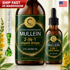 Mullein Drops for Lungs – Mullein Leaf Extract with Chlorophyll for Lung and Res