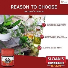 2 x Sloan’s Balm (20gm) Power of Ayurveda with 5 Herbal Natural Oils for Pain