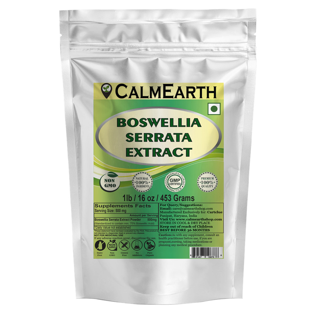 CalmEarth Boswellia Serrata Extract 75% Powder Indian frankincense (Shallaki)