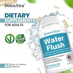 Water Flush Caps Relief For Retention Weight Loss Detox Dandelion Leaf 30/60/120