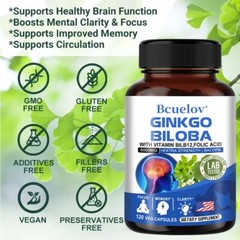 Ginkgo Biloba Extract 100mg Capsules Support Memory Concentration Healthy Brain