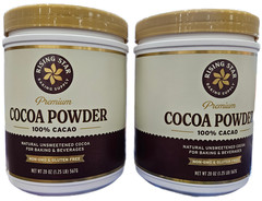 2 – 100% Cacao (Cocoa) Powder Non-GMO & Kosher 20oz each BB September 16, 2027