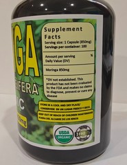 Moringa Seeds & leaves Moringa oleifera Semillas y Hojas de moringa 100 Caps !