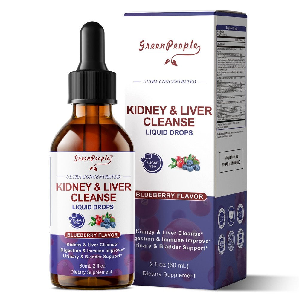 27-in-1 Kidney Support Drops – Cranberry & Chanca Piedra with Milk Thistle 2oz