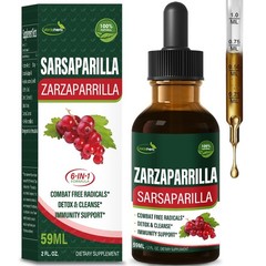 Sarsaparilla Root Extract Drops for Liver Cleanse Detox & 2 Fl Oz (Pack of 1)