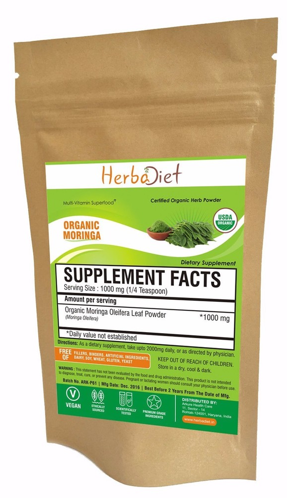 ORGANIC Moringa Oleifera Leaf Powder RAW Superfood Multi Vitamin PURE Supplement