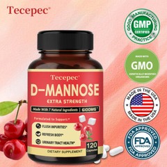 D-Mannose 300mg, 30 To 120Caps w/Cranberry & Dandelion Extract – UTI Support