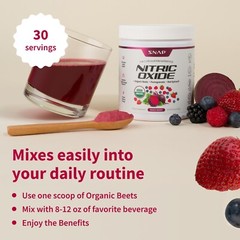 Nitric Oxide Beet Root Organic Powder, Heart & Blood Pressure – Snap Supplements