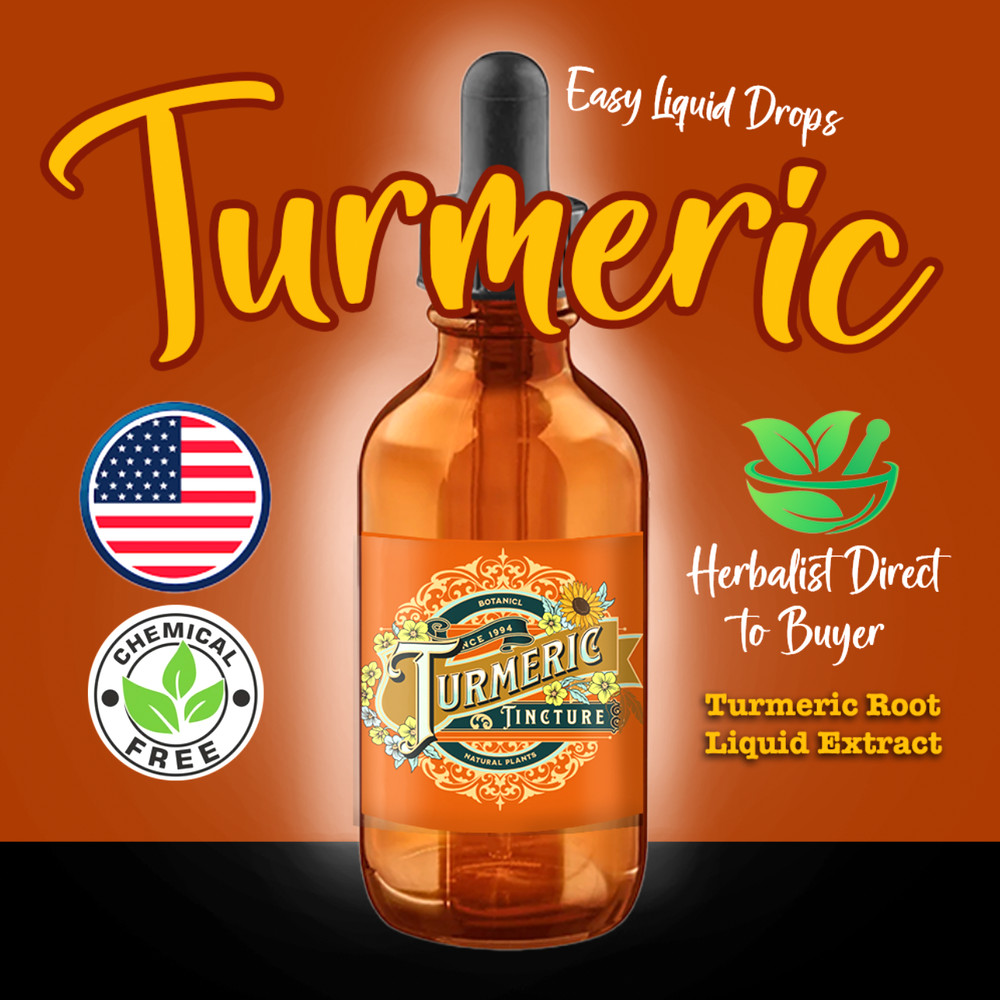 Turmeric Extract Curcumin EASY Liquid Drops Turmeric Tincture 1:3 – Made in USA