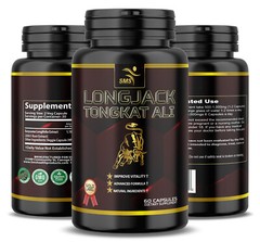 TONGKAT LONGJACK 100% PURE ROOT GRADE ‘A’ EXTRACT 200:1 180 CAPSULES