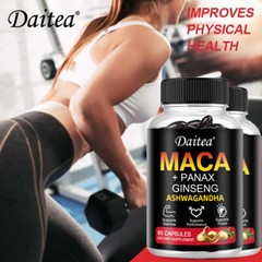 Organic Maca Root Capsules |60 Capsules | Peruvian Maca Extract for Men & Women