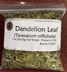 1oz. Premium Hand Harvested Dandelion Leaf (Taraxacum officinale)