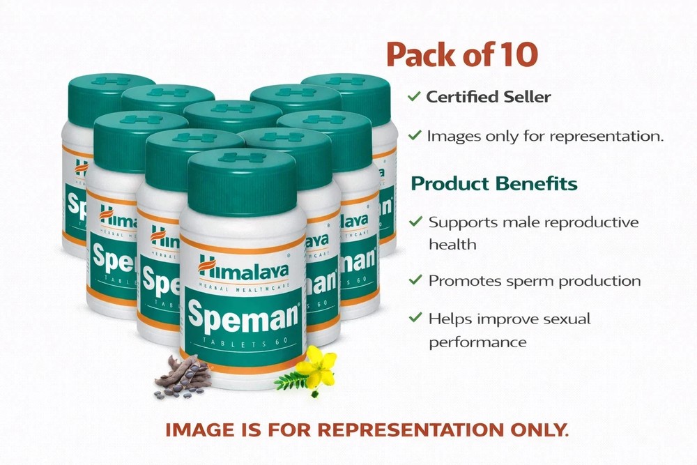 Himalaya Speman Tablets 60 Tabs x10 Herbal Men Daily Wellness Support free ship