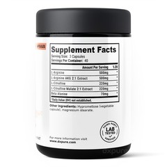 Nitric Oxide Booster Supplement L-Arginine L-Citrulline – 1500mg – 120 Capsules