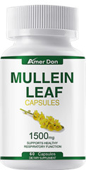 Mullein Leaf Capsules Support Lung Cleanse Respiratory Function 120 Capsules