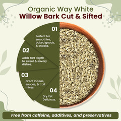 Organic Way White Willow Bark Dried Herb Cut & Sifted – Herbal Tea