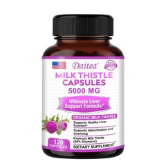Organic Milk Thistle Extract Capsules Liver Support Detox Supplement