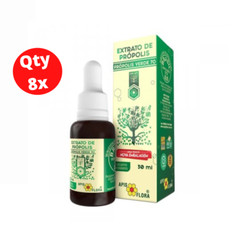 Propolis 70 Extract APIS FLORA Brazilian Bee Green 8 Bottles x 30mL