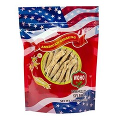 WOHO Cultivated American Ginseng #1028 Long Medium 8 oz Bag