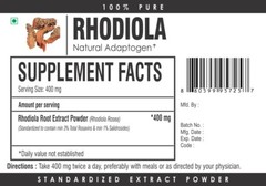 Rhodiola Rosea Root Extract 20:1 Powder 3% Rosavins 1% Salidrosides Energy