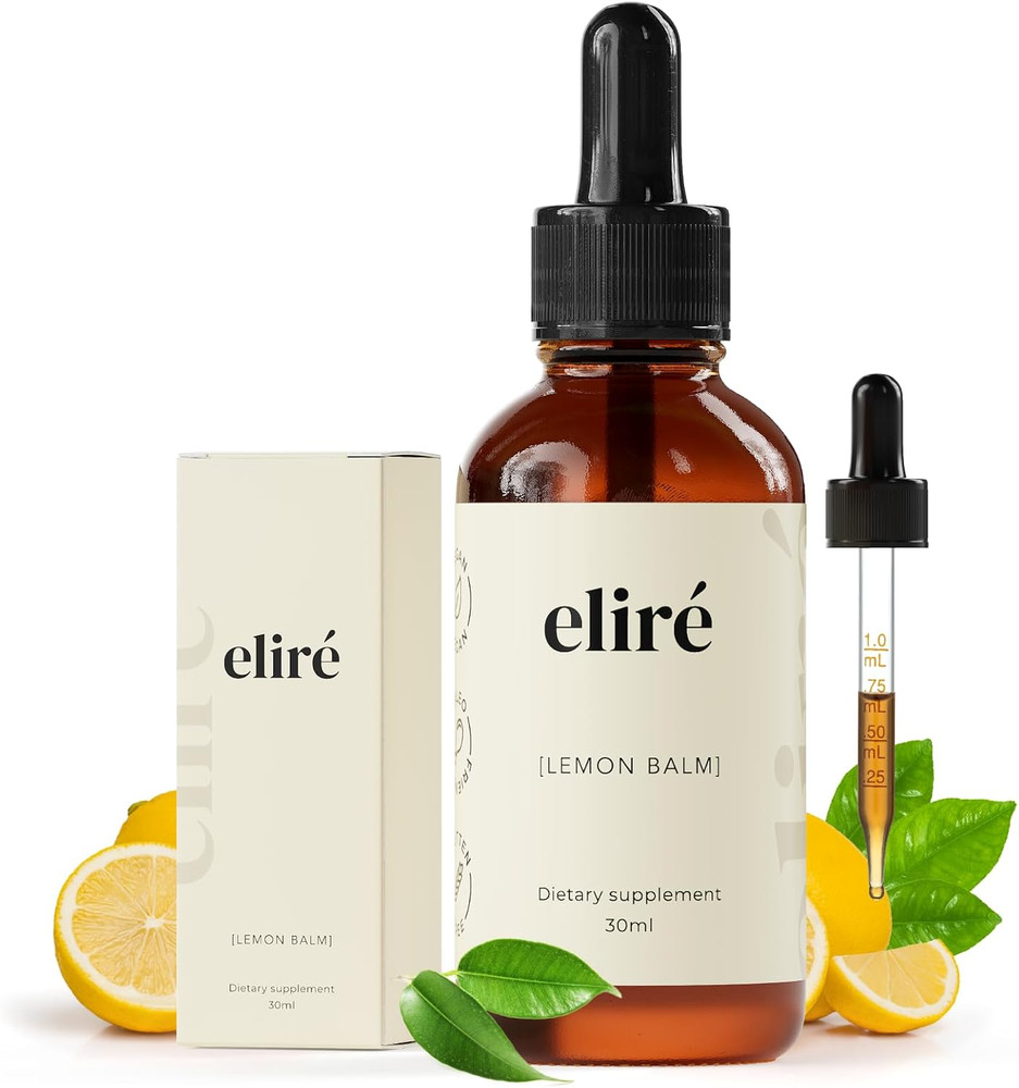 Organic Lemon Balm Drops (10:1) – Alcohol-Free Extract with Only 3 Ingredients –