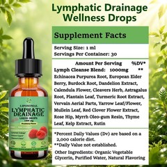 Liposomal Lymphatic Drainage Drops Herbal Detox Immune Support 1 fl oz