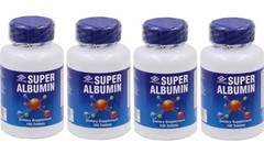 4 Bottles Super Albumin 500 mg 100 Tablets, FRESH, Make In USA, FREE US SHIPPING