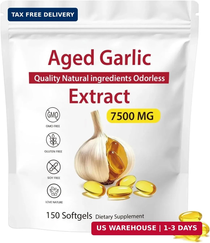 Aged Garlic Extract – Odorless Garlic 15:1 Extract Formula, 7500mg Organic Garli