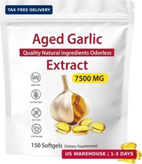 Aged Garlic Extract – Odorless Garlic 15:1 Extract Formula, 7500mg Organic Garli