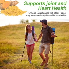 Turmeric 1950mg Curcuminoids Ginger Black Pepper 120 Capsules Exp 12/26
