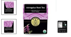 Organic Astragalus Root Tea – OU Kosher, Eco-Friendly, Stress Relief – 18 Bags