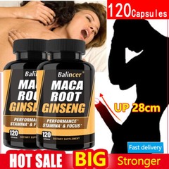 5X Maca Root 140 Mg Ginseng Capsules Support Stamina* Focus