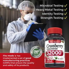 Cranberry Pills 32000mg High Potency Cranberry Concentrate Extract 120 Softgels