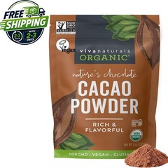 Org-anic Unsweetened Cacao Powder with Rich Dark Chocolate Flavor NEW USA