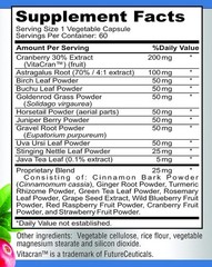 Kidney Cleanse Capsules Cranberry Herbal Blend Urinary Tract Support