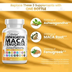 Daitea 17-In-1 Supplement With Maca Root Fenugreek 5000mg-30/60/120 Capsules