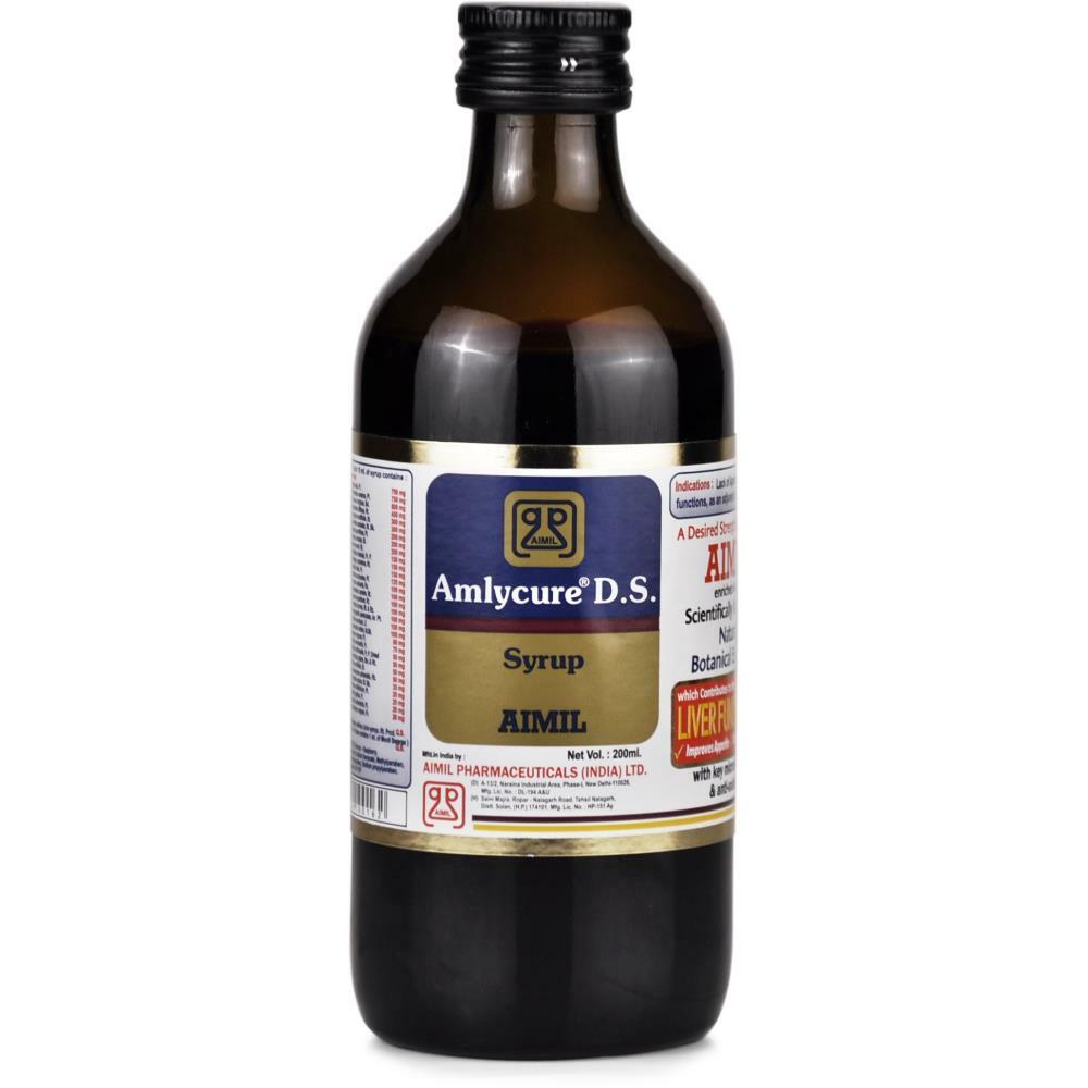 Aimil AMLYCURE D.S. Syrup 200ml | Herbal Ayurvedic for Liver Support