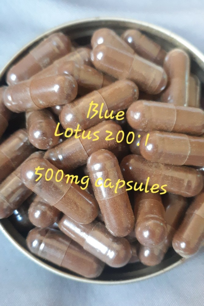 Blue Lotus FlowerNymphea caerulea and Kanna/Sceletium Tortuosum Capsules 300 Ct