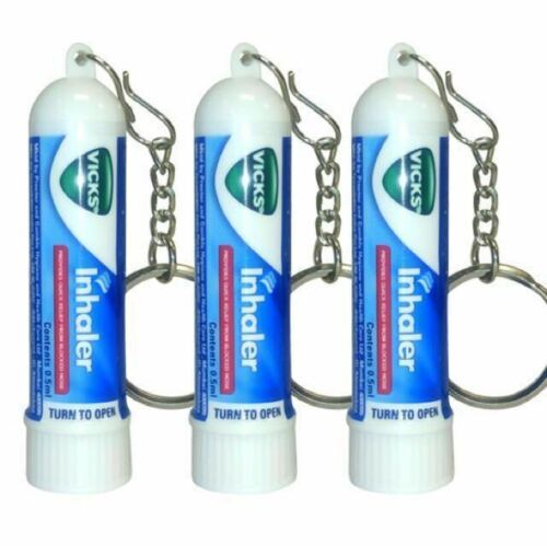 3x .5ml Vicks Inhaler Allergy Cold Nasal Blocked Nose Relief Congestion BEST SLR