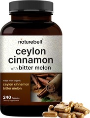 NatureBell Ceylon Cinnamon Per Serving, 240 Capsules | 240 Count (Pack of 1)