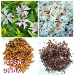 PURE DRIED JASMI NNIGHT FLOWER (Nyctanthes arbor) Coral Parijat Pavazhamalli 25g