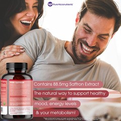 Saffron Supplements – 100% Pure Extract Capsules 60 Count (Pack of 1)