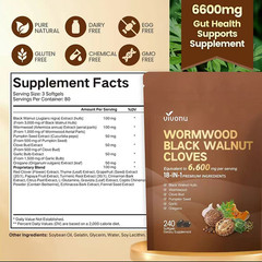 Premium 3 Pack Vivonu Wormwood Black Walnut Cloves 240 Softgels FAST SHIPPING