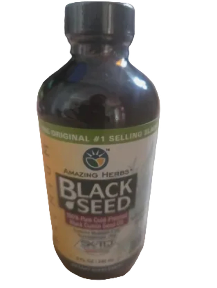 4/27 Amazing Herbs Premium Black Seed Oil – Cold Pressed Nigella Sativa Aids in