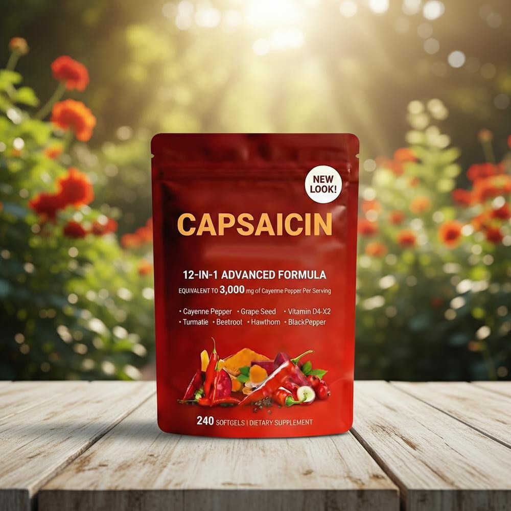 Capsaicin Power Cayenne Pepper Softgels Leg Vein Support 240ct