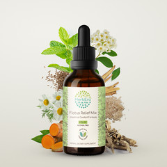 HerbEra Flatus Relief Mix Alcohol-FREE Tincture. Intestinal Comfort Formula